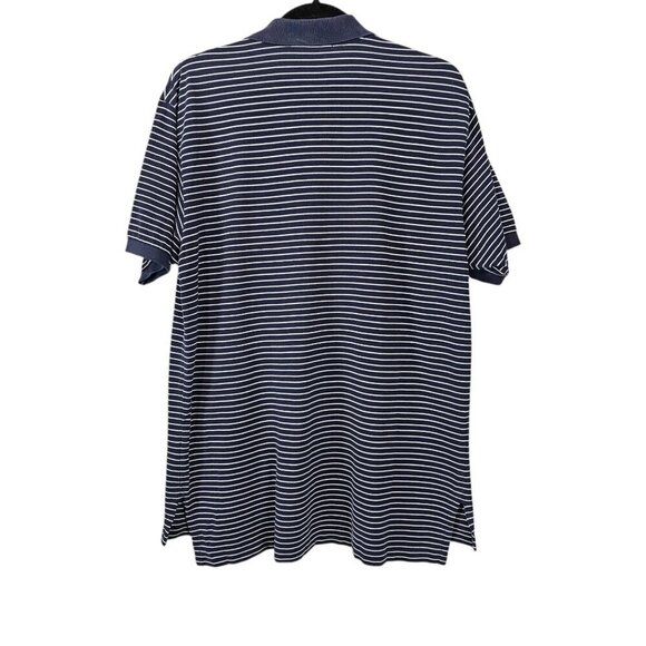 Polo Ralph Lauren Striped Custom Slim Fit Blue And White Polo Shirt - Picture 6 of 7